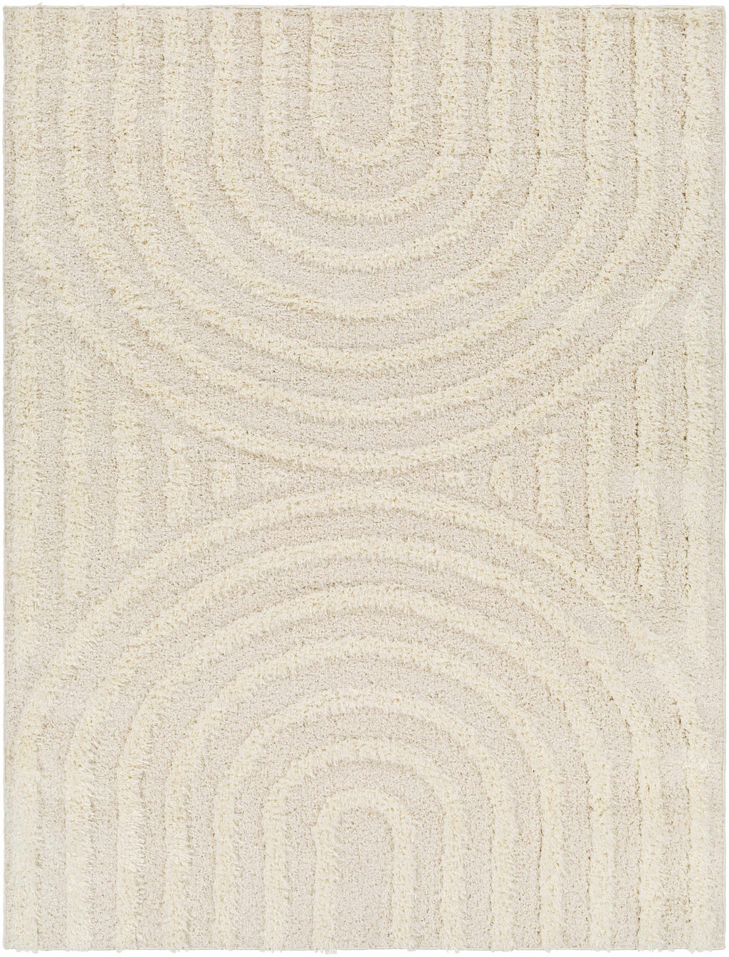 Arnel Cream Area Rug – Contemporary Light Neutral Floor Carpet