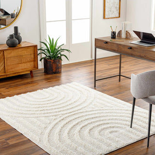 Arnel Cream Area Rug – Contemporary Light Neutral Floor Carpet