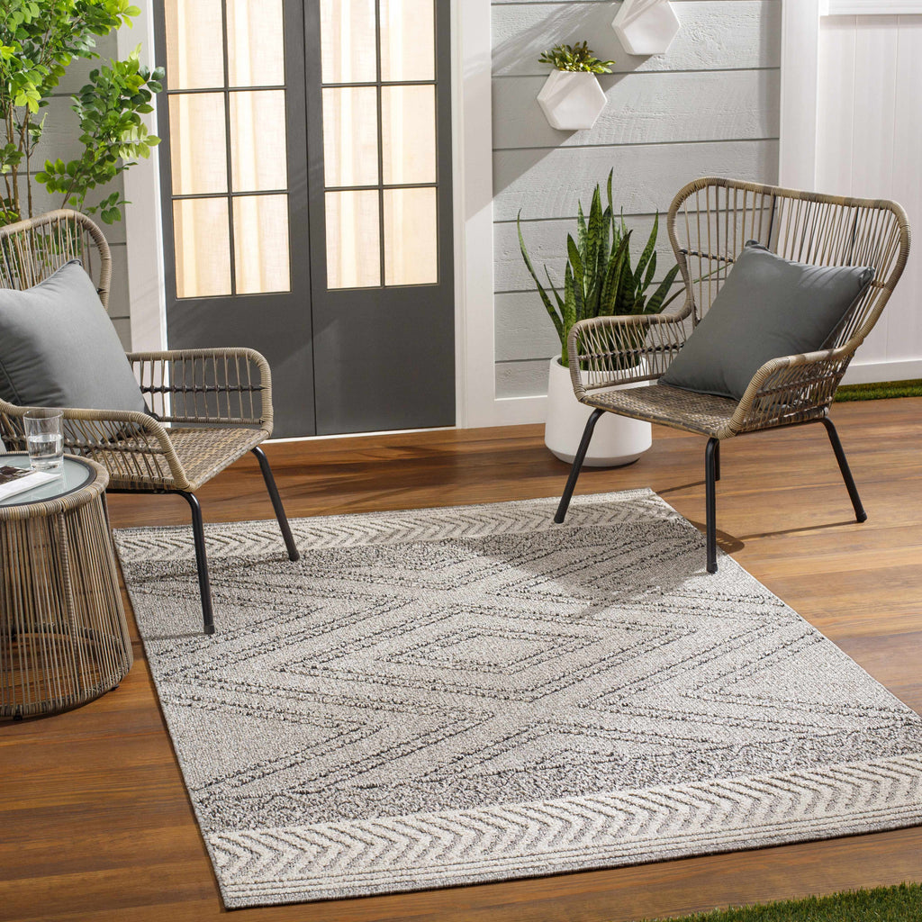 Beige Gray Areli Area Rug – Modern Neutral Washable Floor Carpet