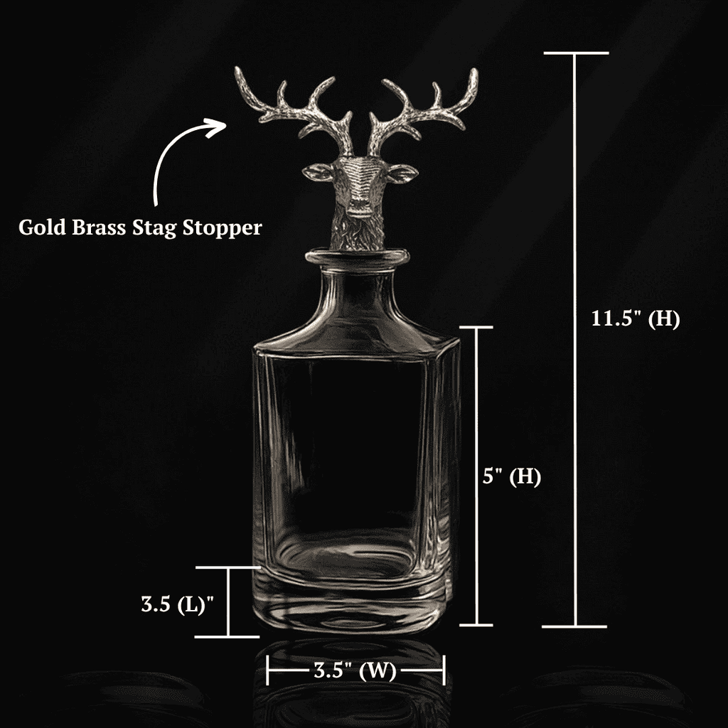 Gold Stag Whiskey Decanter – 26 oz