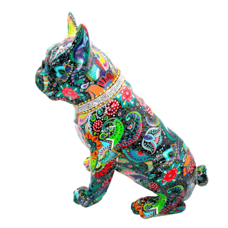 Standing Flower French Bulldog with Necklace - 11