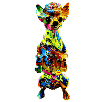 Street Art Chihuahua Standing On Legs Sculpture - 12