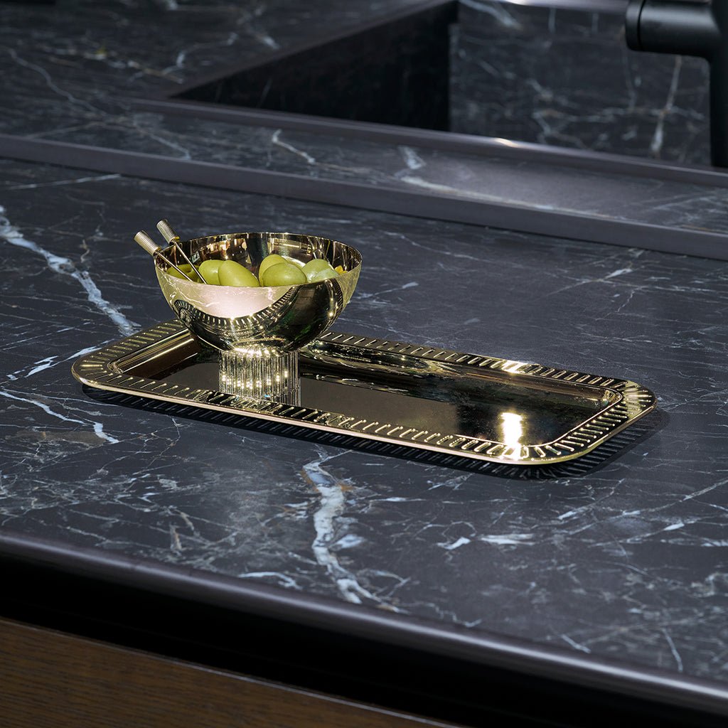 Striations Gold Nut Bowl - Anara Lifestyle
