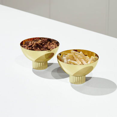 Striations Gold Nut Bowl - Anara Lifestyle