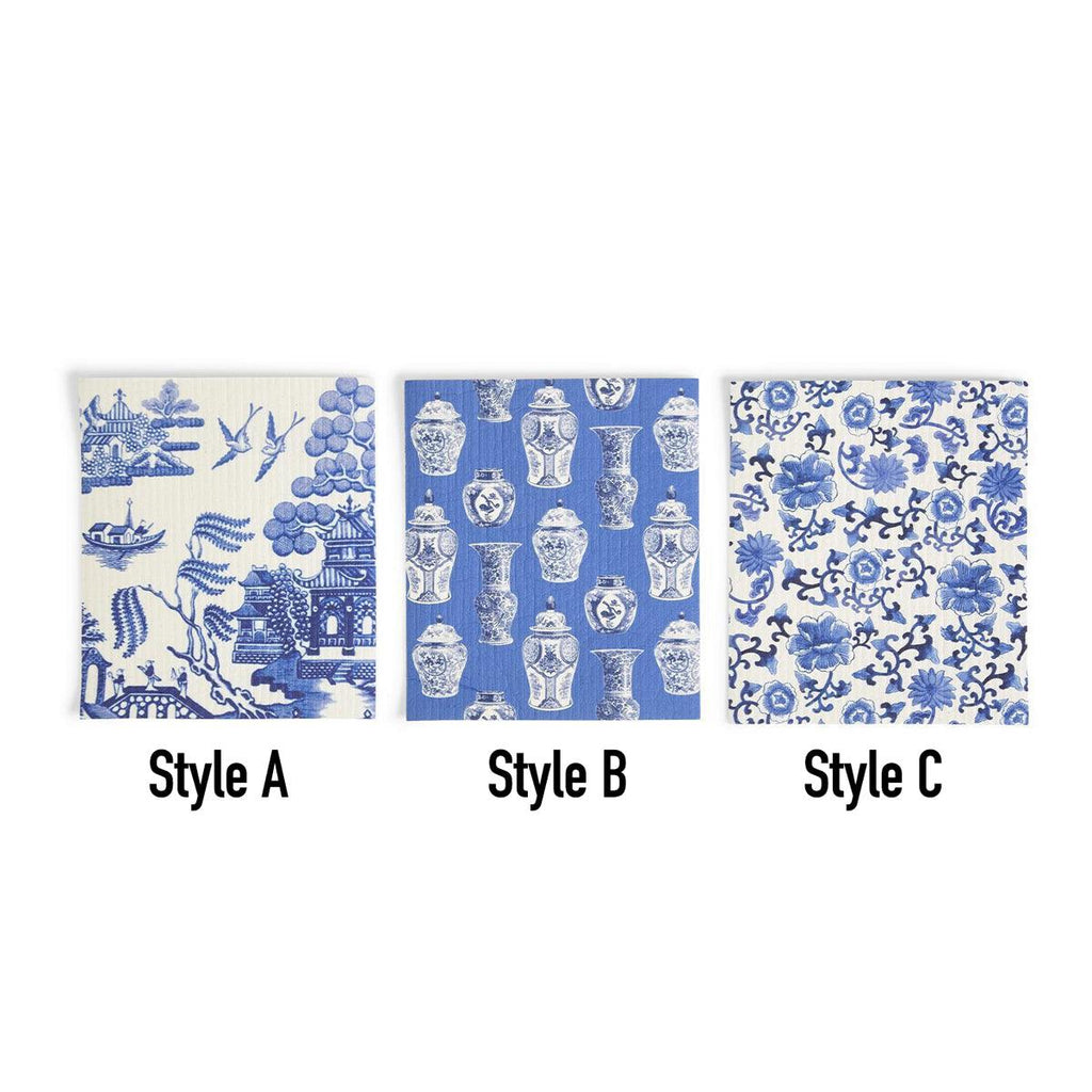 Chinoiserie Biodegradable Kitchen Cloth – Eco-Friendly Multipurpose Cleaning Cloth