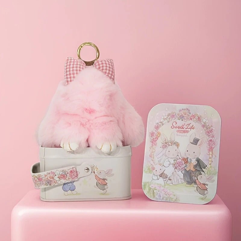 Surprise Bunny Lulu Plush with Bow & Mystery Tin Gift Box – “Sweet Life” Collection - Anara Lifestyle