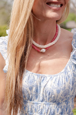 Marni Hand-Beaded Czech Bead Necklace