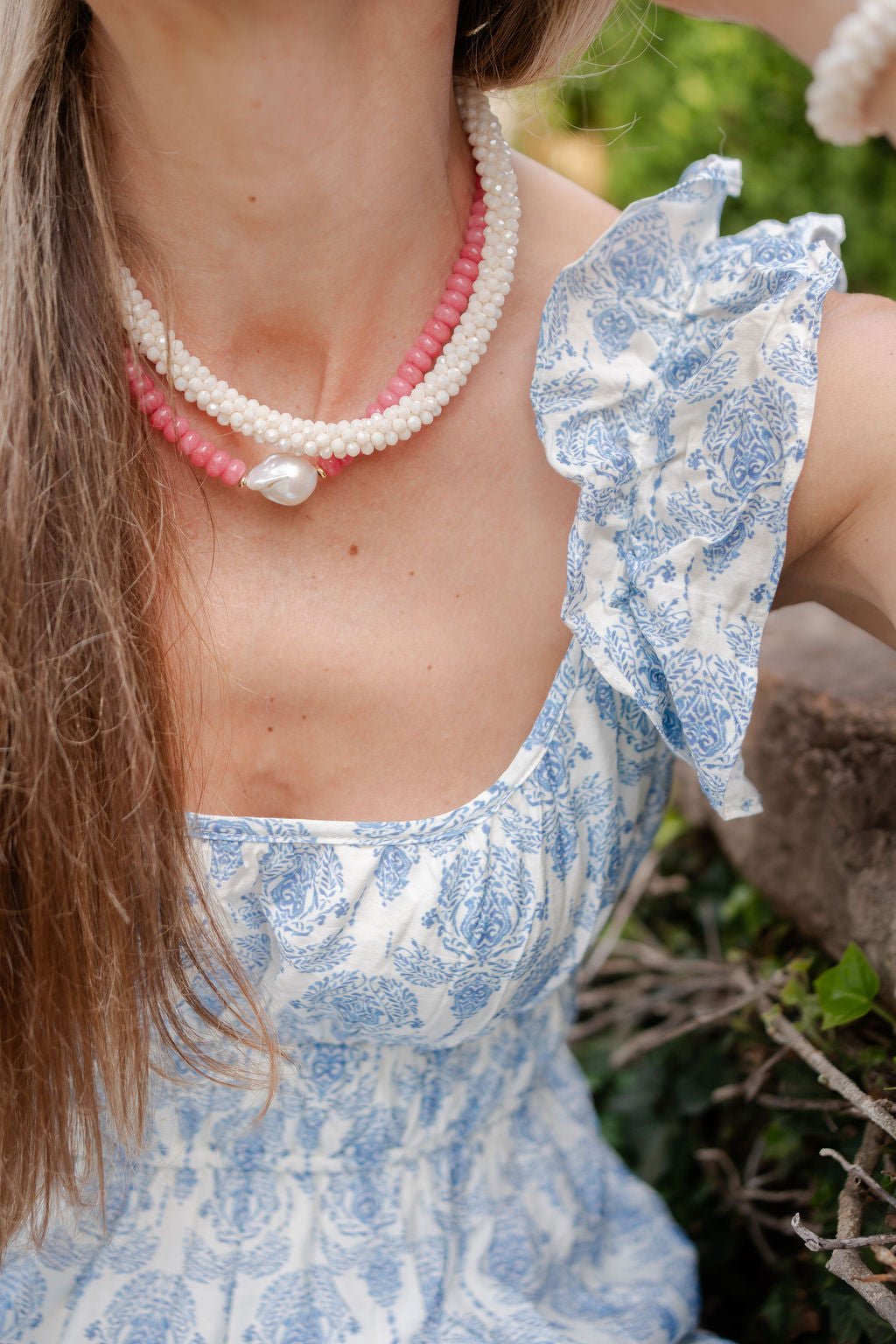Marni Hand-Beaded Czech Bead Necklace