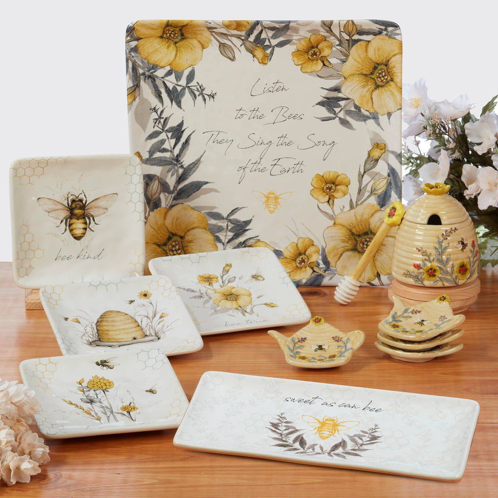 Sweet As A Bee 3 - D Honey Pot 9 oz. & 4 Tea Bag Holder - Anara Lifestyle