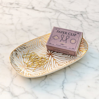Talianna Lily Pad White & Gold Catchall Tray – 24K Gold Accent in Limited Edition - Anara Lifestyle
