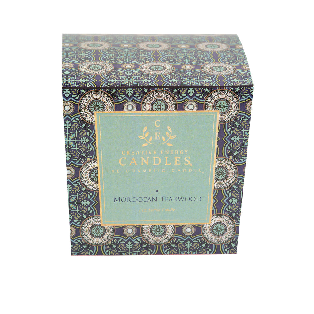 Moroccan Teakwood Soy Lotion Candle – Masculine Wood & Spice Blend