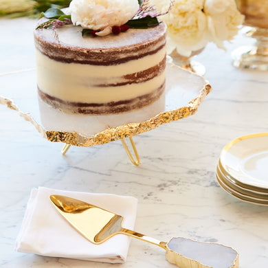 Torta Crystal & Gold Cake Stand - Anara Lifestyle