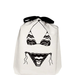 Triangle Bikini Travel Bag – Cream
