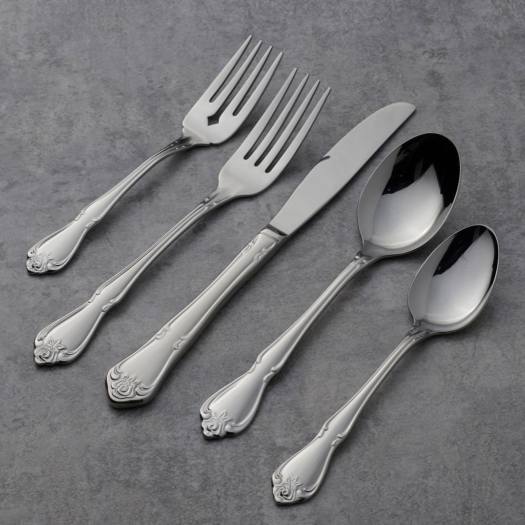 Oneida True Rose 20-Piece Flatware Set, 18/0 stainless steel (view 4)