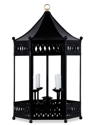 Black Pagoda Lantern Chandelier | Chinoiserie Statement Lighting