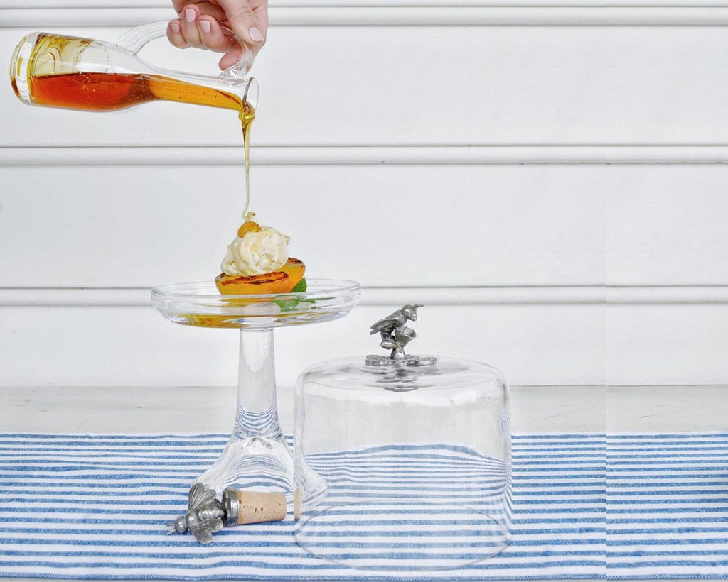 Honey Bee Glass Covered Cake / Dessert Stand