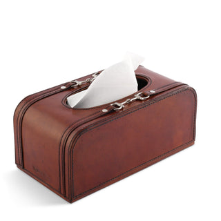 Premium Genuine Leather Bit Tissue Box