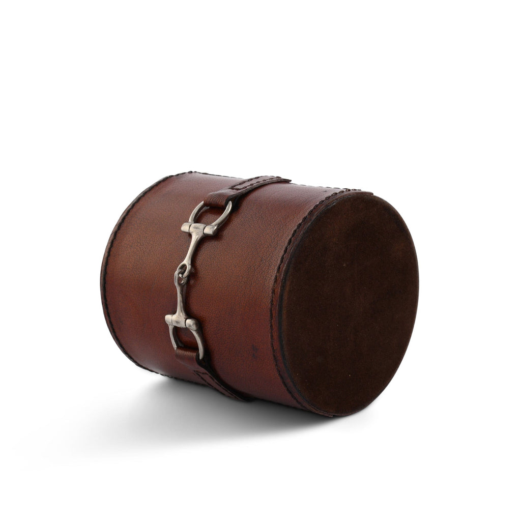 Premium Genuine Leather Stirrup Office Pen Holder