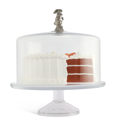 Bunny Glass Covered Cake / Dessert Stand