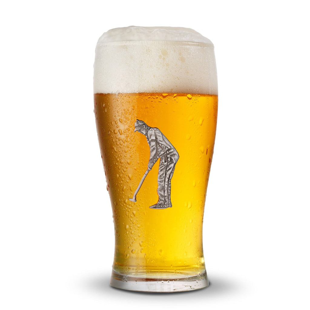 Golfer Beer Glass