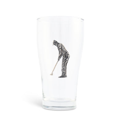 Golfer Beer Glass