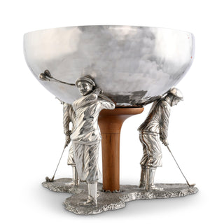Golfer Ice Tub by Vagabond House | Pewter & Acacia Wood Ice Bucket