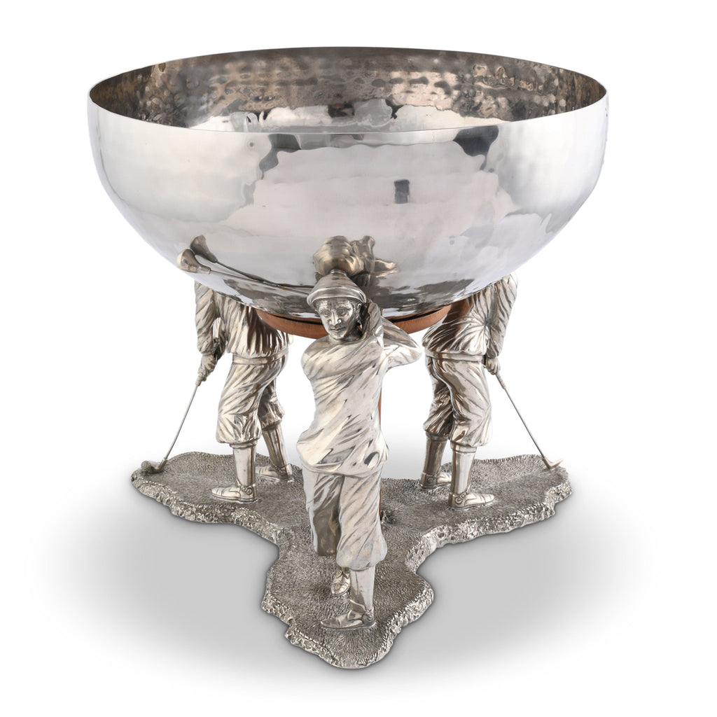 Golfer Ice Tub by Vagabond House | Pewter & Acacia Wood Ice Bucket