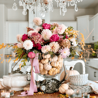 Harvest Glass Pedestal Centerpiece