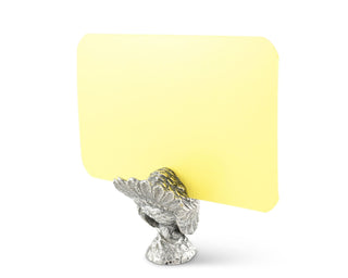 Turkey Place Card Holder | Vagabond House Harvest Pewter Decor