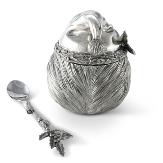 Santa Sugar Bowl | Hand-Painted Holiday Table Decor