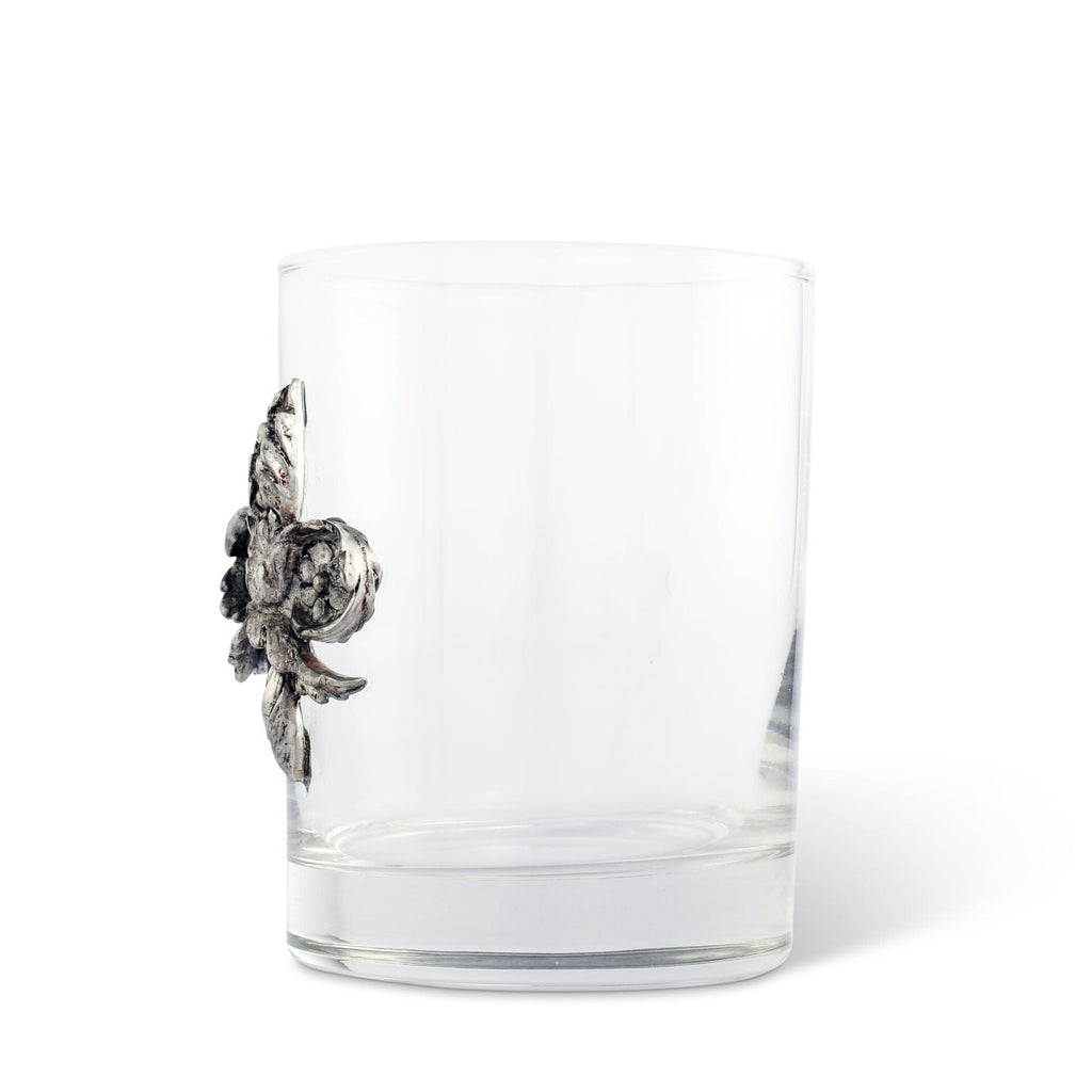 Fleur de Lys Double Old Fashion Bar Glass
