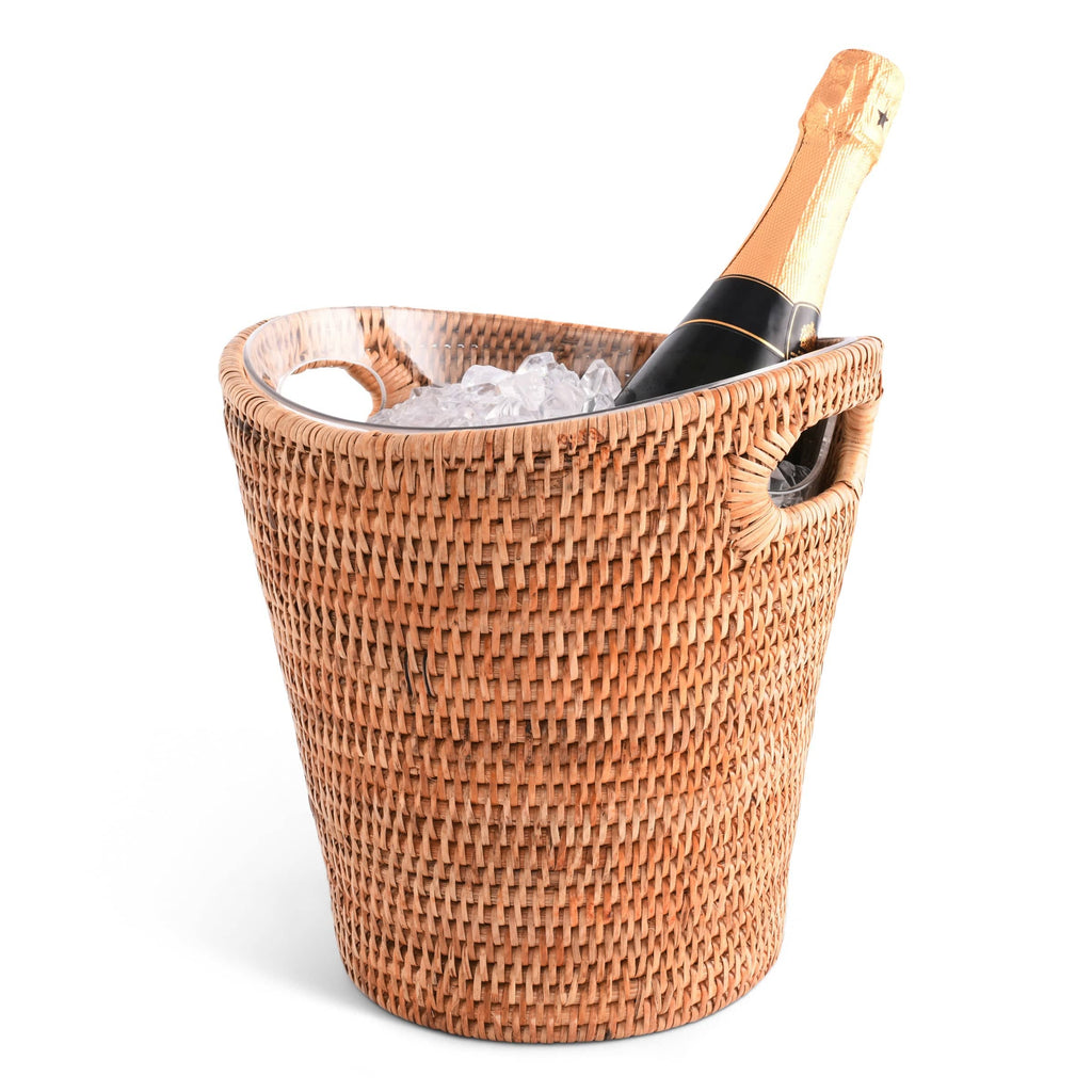 Hand Woven Rattan Wicker Champagne Bucket / Ice Bucket