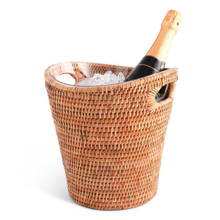 Hand Woven Rattan Wicker Champagne Bucket / Ice Bucket