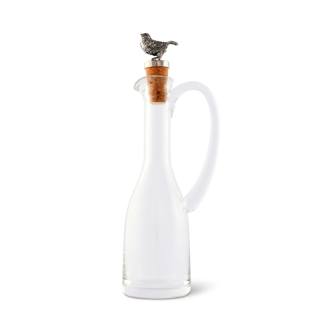 Cruet Bottle with Song Bird Cork Stopper