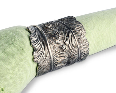 Pewter Feather Napkin Ring