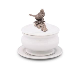 Songbird Porcelain Lidded Bowl | Vagabond House Porcelain & Pewter