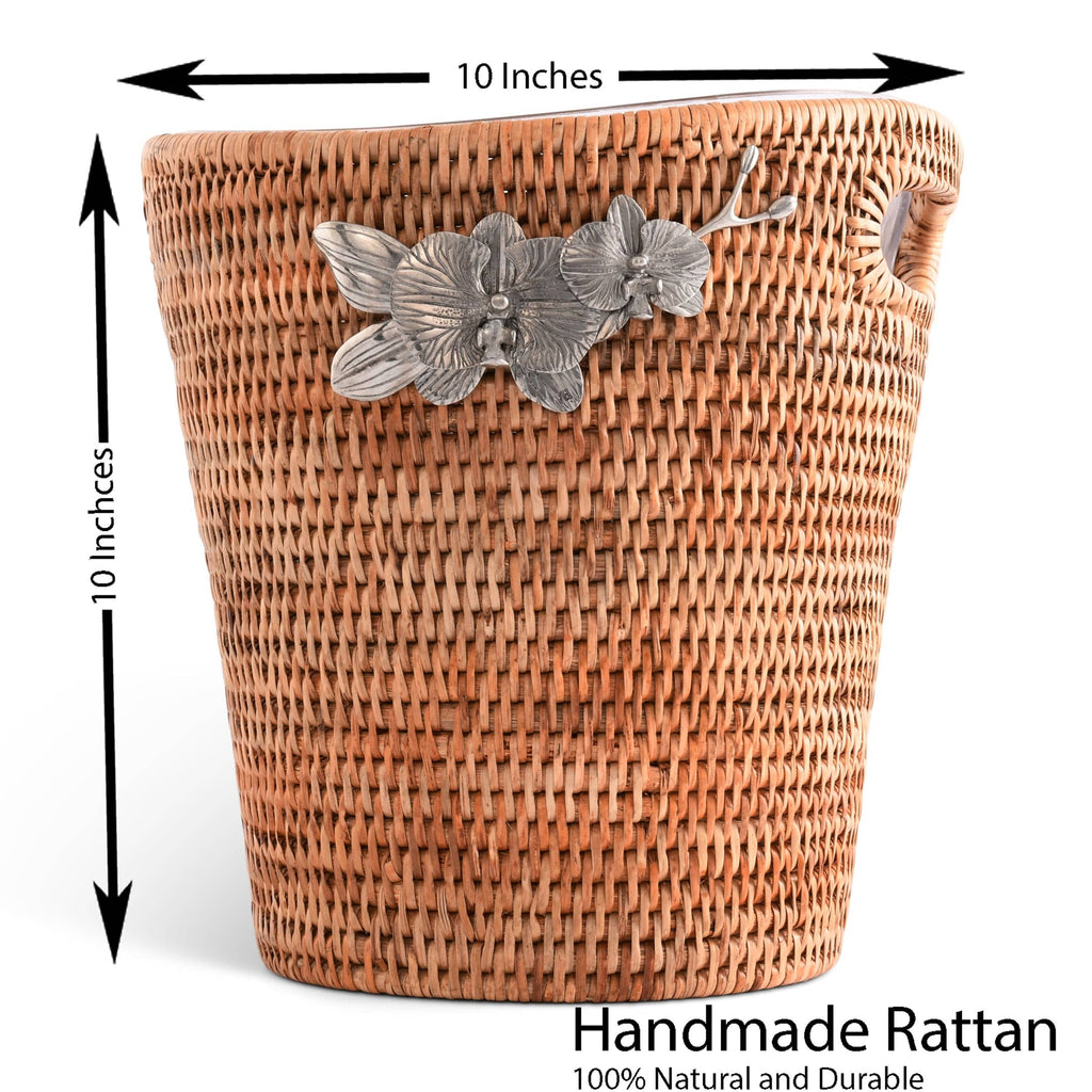 Orchids Hand Woven Wicker Rattan Champagne / Ice Bucket
