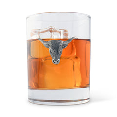 Long Horn Double Old Fashion Bar Glass | Western Frontier Barware