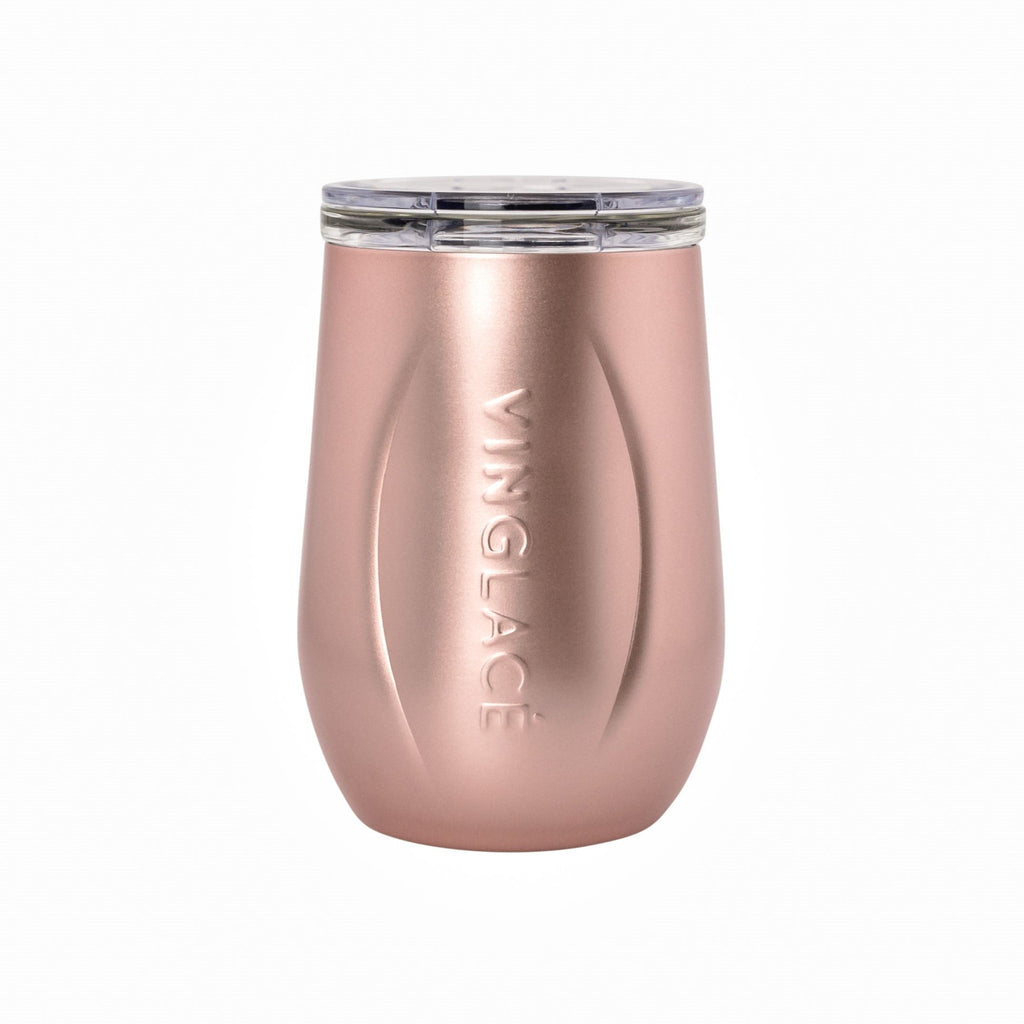 Vinglacé Glass-Lined Wine Tumbler with Lid – 10 oz Insulated Drinkware