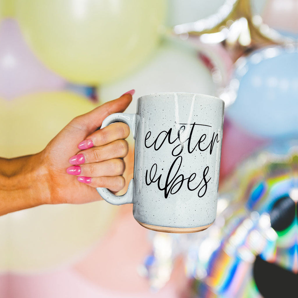 Serving Easter Vibes Coffee Mug – Speckled Spring Ceramic Mug (16.23 oz)