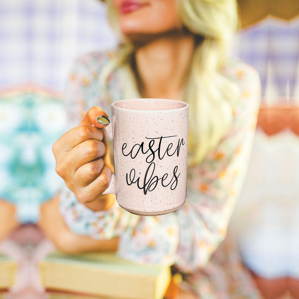 Serving Easter Vibes Coffee Mug – Speckled Spring Ceramic Mug (16.23 oz)