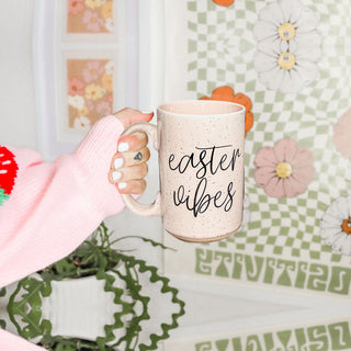 Serving Easter Vibes Coffee Mug – Speckled Spring Ceramic Mug (16.23 oz)