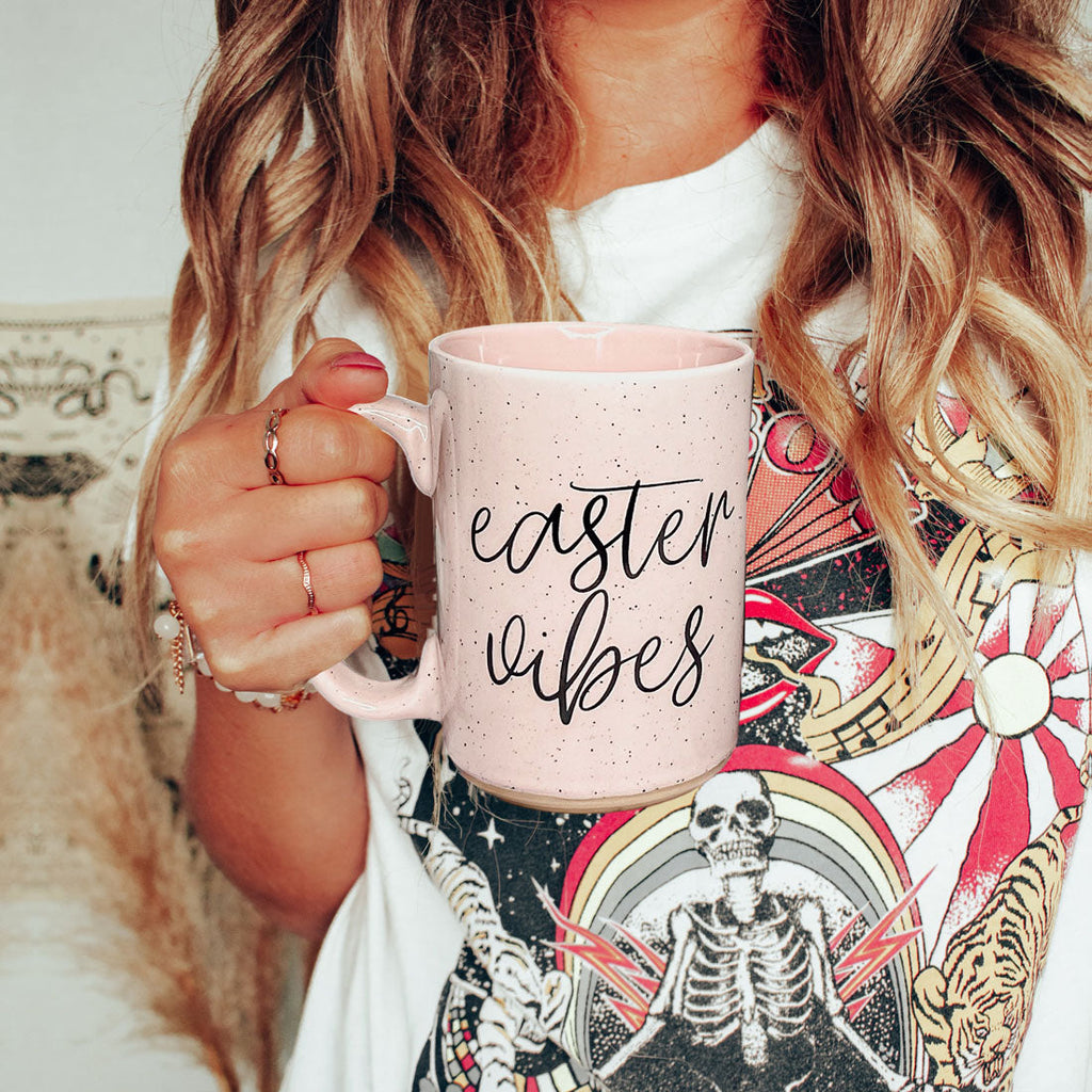 Serving Easter Vibes Coffee Mug – Speckled Spring Ceramic Mug (16.23 oz)