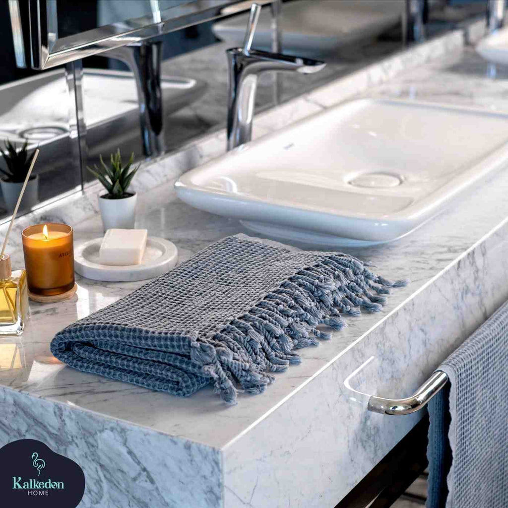 Organic Waffle Bath & Hand Towels | Soft Essentials Spa Collection