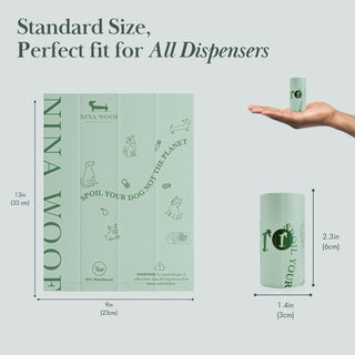 Plant-Based Dog Waste Bags | Eco-Friendly Leak-Proof Pet Poop Bags