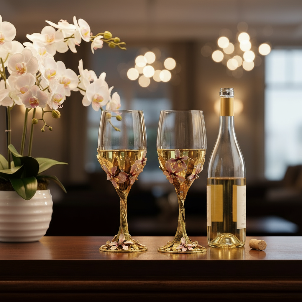 Orchid Delight Wine Glass (Set of 2)