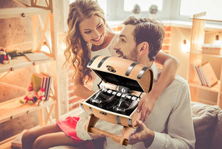 Whiskey Glasses and Accessories in Whiskey Barrel Gift Box - Anara Lifestyle