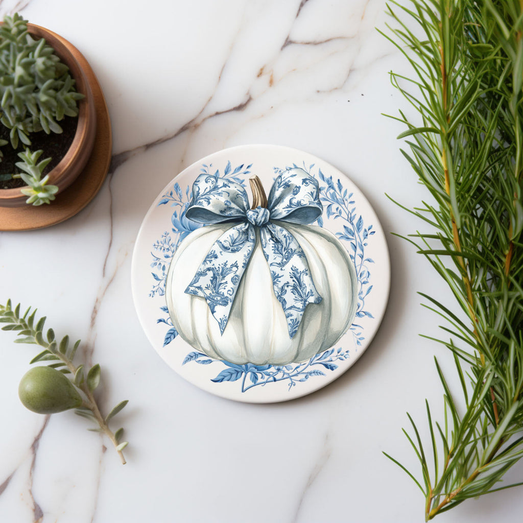 Blue & White Chinoiserie Halloween Coasters – Set of 8 Designs