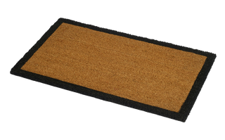 Black Border Natural Coir Doormat
