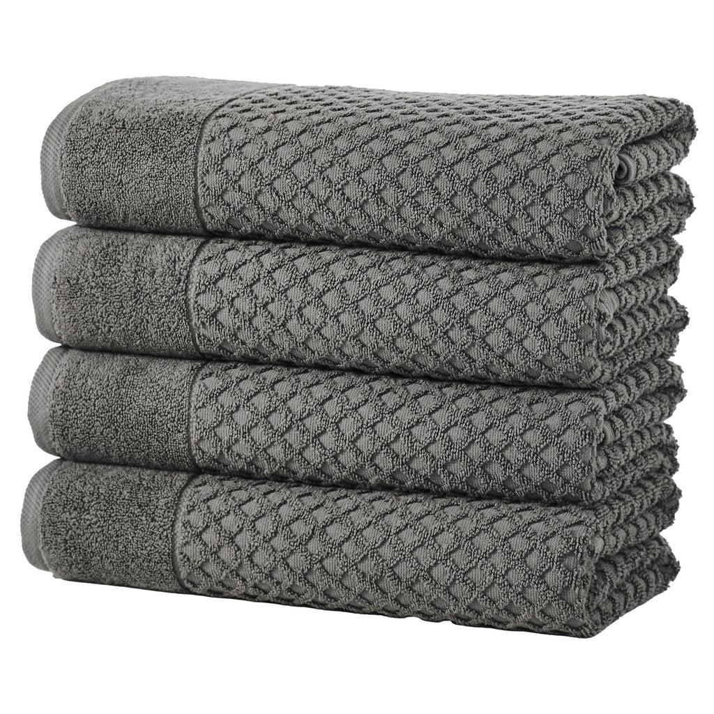 Grayson Cotton Diamond Waffle Weave Bath Towel Set